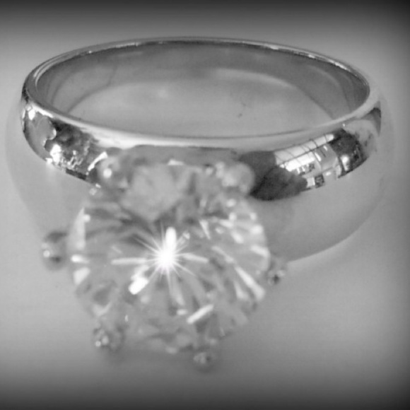 Ladies 1ct. CZ Round Solitaire Ring - Picture 3 of 3